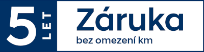 5letá záruka Hyundai bez omezení ujetých kilometrů.